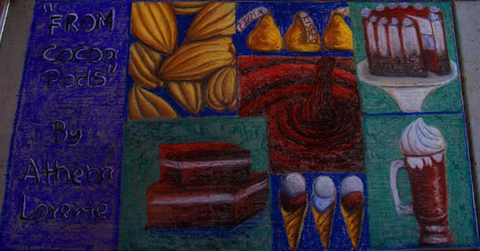 Chalk Art Runner Up: From Cocoa Pods by Athena Lorente of Milpitas